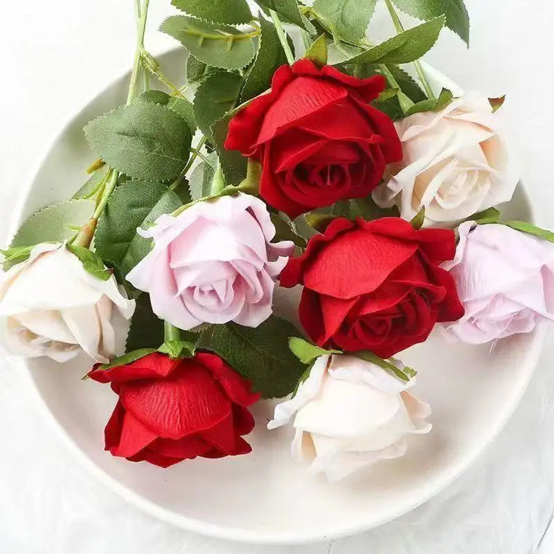 1/5/10/20pcs Roses Artificial Flowers Rose Flower Branch Artificial Red Roses Realistic Fake Rose for ANY SPECIAL OCCASION including PATRIOTIC, Home Decor