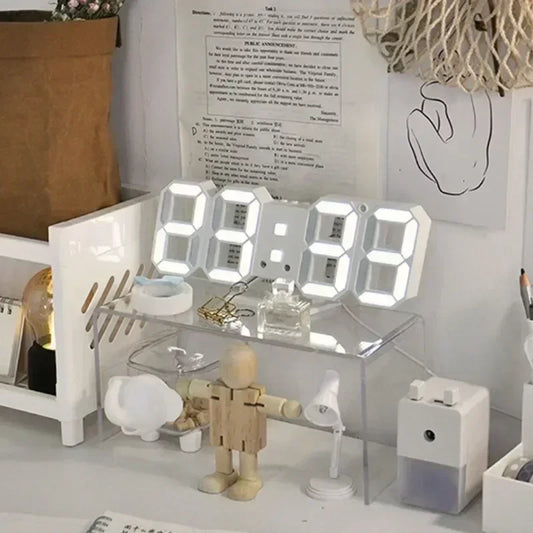 FUN Digital Wall Clock for Kitchen or Office.   Desk,  Electronic Alarm,   Modern Home Decoration for Bedroom Decor Interior Led Table Clocks Living Room