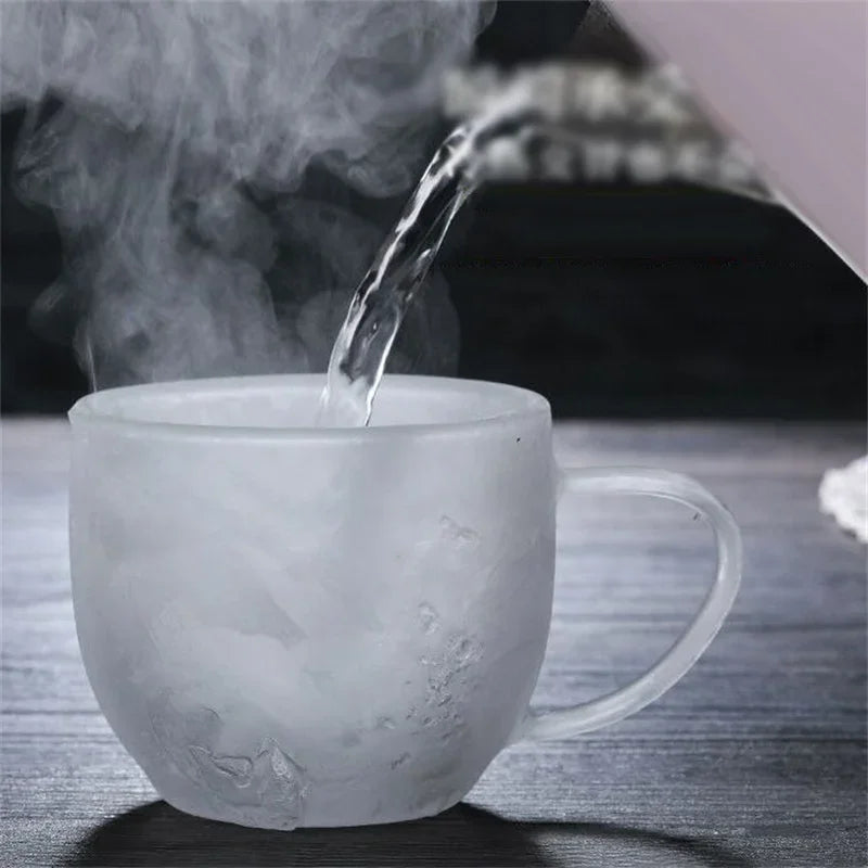 150-350ml Heat Resistant High Borosilicate Glass Mug.  Double Wall Glass Coffee Cup with Handle.