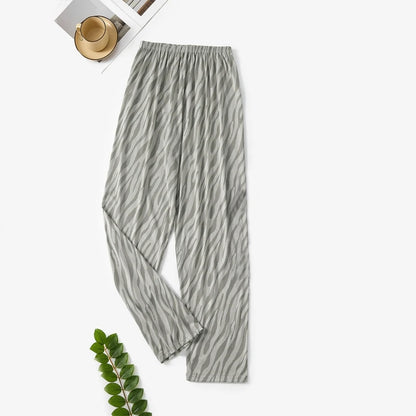 Men's Pajama Pants, Summer Trousers, Home Trousers, Thin Spring and Autumn,  Loose Plus Sizes.   Can Be Worn Outside.