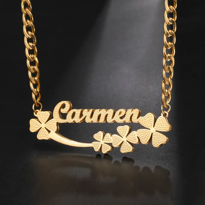 Sipuris Custom Name Necklace For Women Golden Choker Stainless Steel Personalized Corrosion Process Jewelry Wedding Gifts