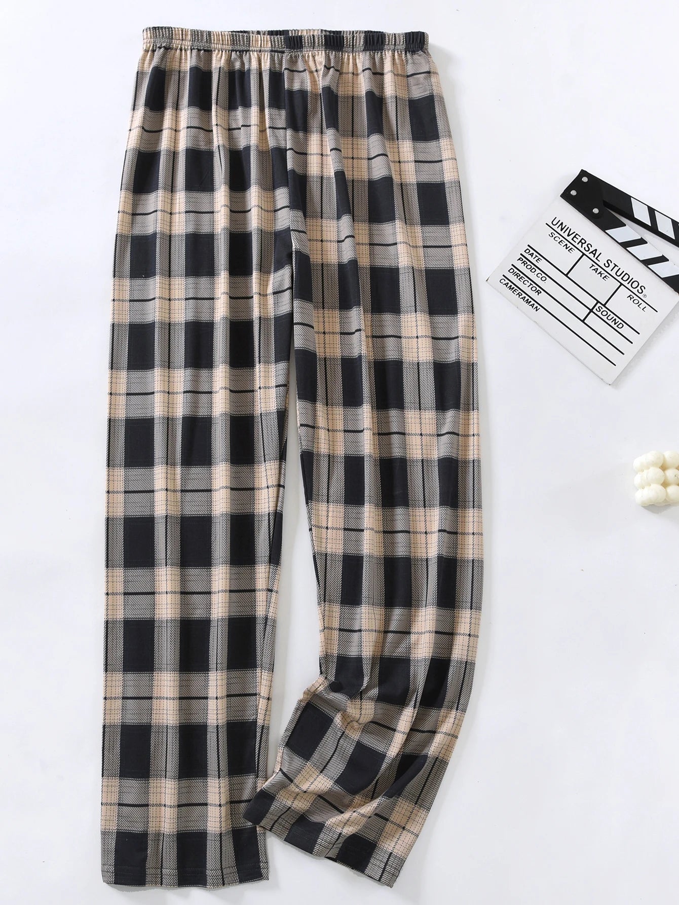 Men's Stylish Summer Pajama Pants, Thin, Loose, Breathable,  Air-Conditioned Pants with Elastic Waist