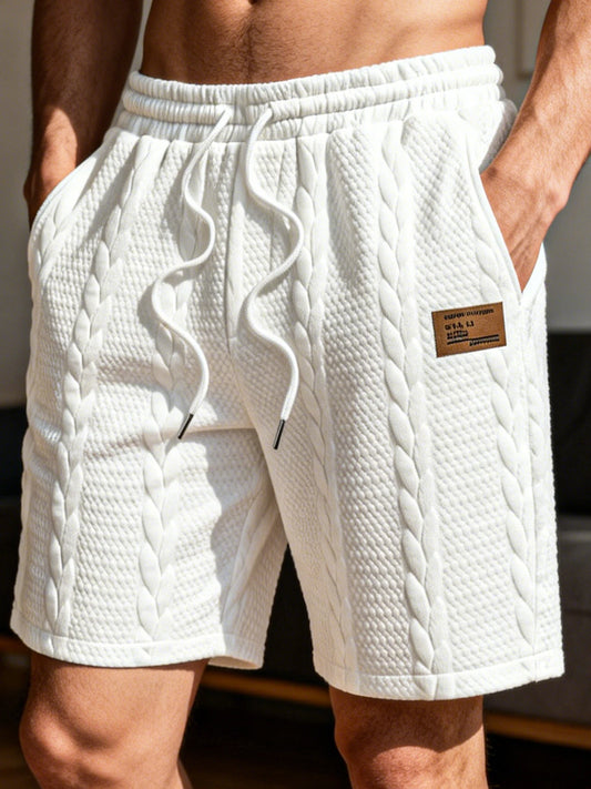 Men's White Drawstring Casual Shorts Summer Loose Breathable 5 Inch Shorts.  Make SURE your color/size choice is availability.  Great Shorts so...low stock.