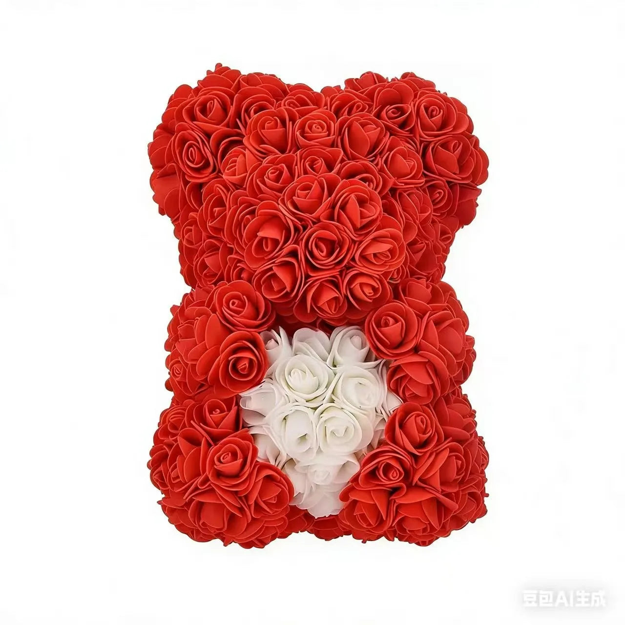 25cm Artificial Teddy Rose Flower Bear with Box.   Romantic Valentines Day Gift for Girlfriend,  Teen , Women Anniversary or Wedding Party