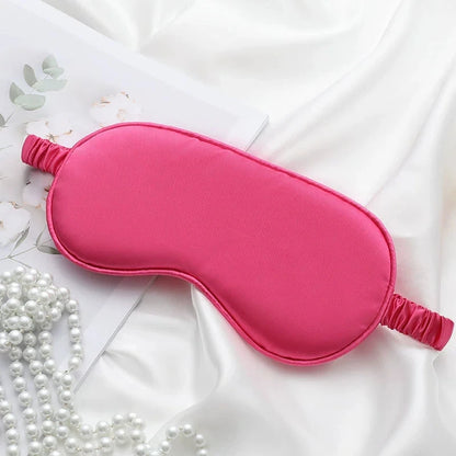 Soft Silk Sleep Mask  for Eye  Cover.  100% Blackout, Zero Eye Pressure, Blindfold with Adjustable Strap, Travel Eye Covers.  BLUE and BLACK are gone.  PINK has he most availability