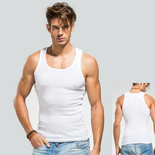 HOT Summer Plus Size Male Clothes, Tank Tops  of 100% Pure Cotton,  Sleeveless Fitness T-shirt, Elastic Bodybuilding Vest For Men /Women.  There are only 5 Color/Sizes available.  As I am typing, Navy- L and XL/Burgundy-L and