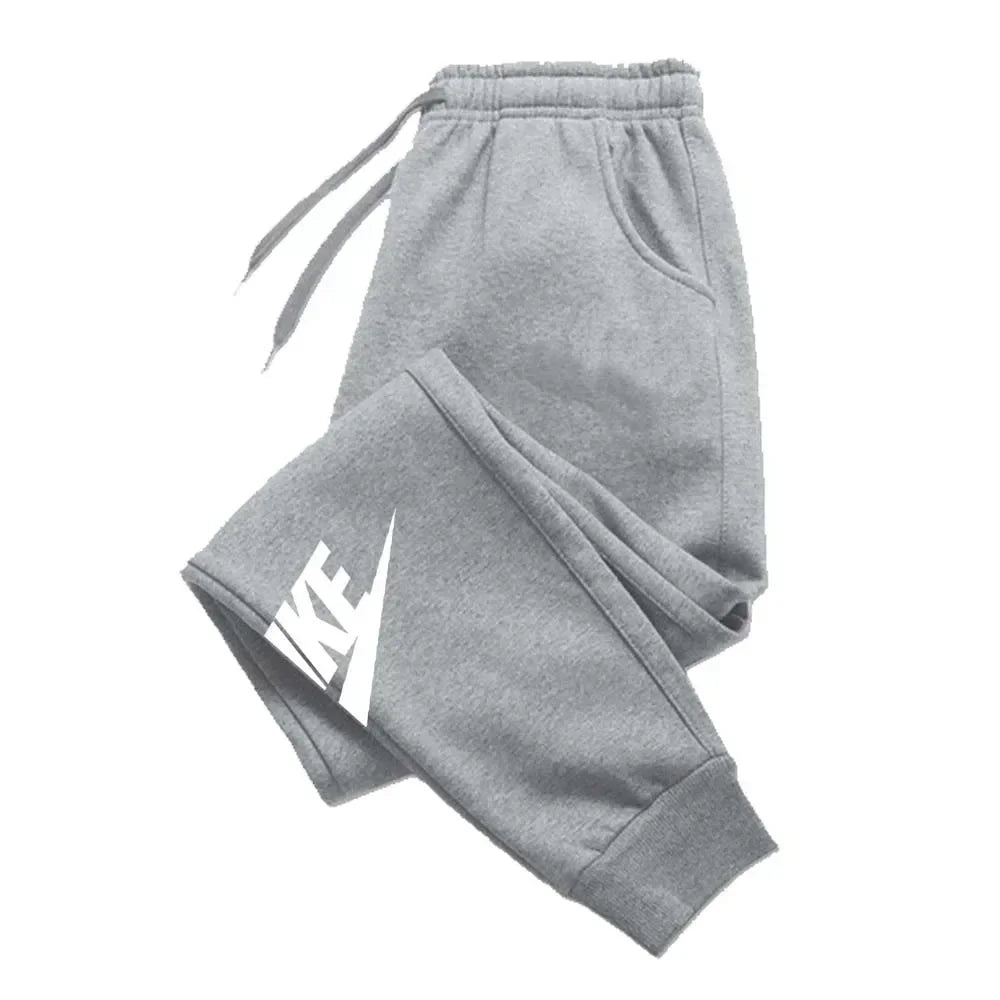 Men's printed pants for autumn and winter. Men's and women's running pants, sportswear and casual pants, fitness and gym sportswear