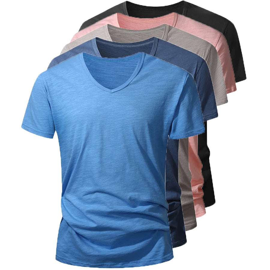 100% Cotton Mens T-shirt  for Summer.  Short Sleeve Tops,Tee,  in Black, White and COLORS. Soft , High Quality Mens  T-shirts.