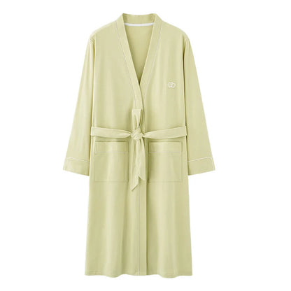 Spring Autumn Striped Bathrobe Lover,  Cotton,  Sleep Top,Kimono Robes For Male /Female Robes Long Bath Robe , Bride Robe,  Dressing Gown