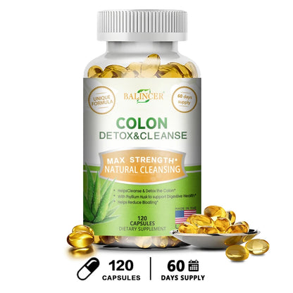 Balincer Colon Cleansing Supplement - Full Body Colon, Digestive Regulation and Gut Health for Men and Women, 120 Capsules