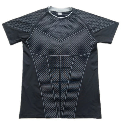 Men's Compression,  Quick Dry,  Skinny Fit,  Short Sleeve Athletic T-Shirt for Gym,  Workout Fitness,  Running,Sport, Bodybuilding