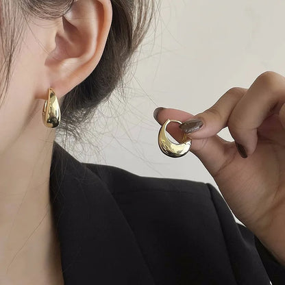 Stainless Steel Gold Color Circle Hoop Earrings for Women Simple Cubic Zircon Double Ring Earring Cartilage Piercing Jewelry
