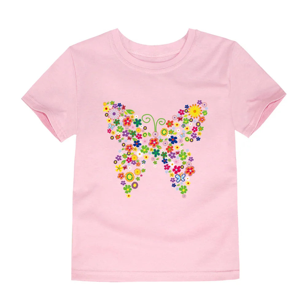 T-shirts with Flower Print for Teenage Girls.