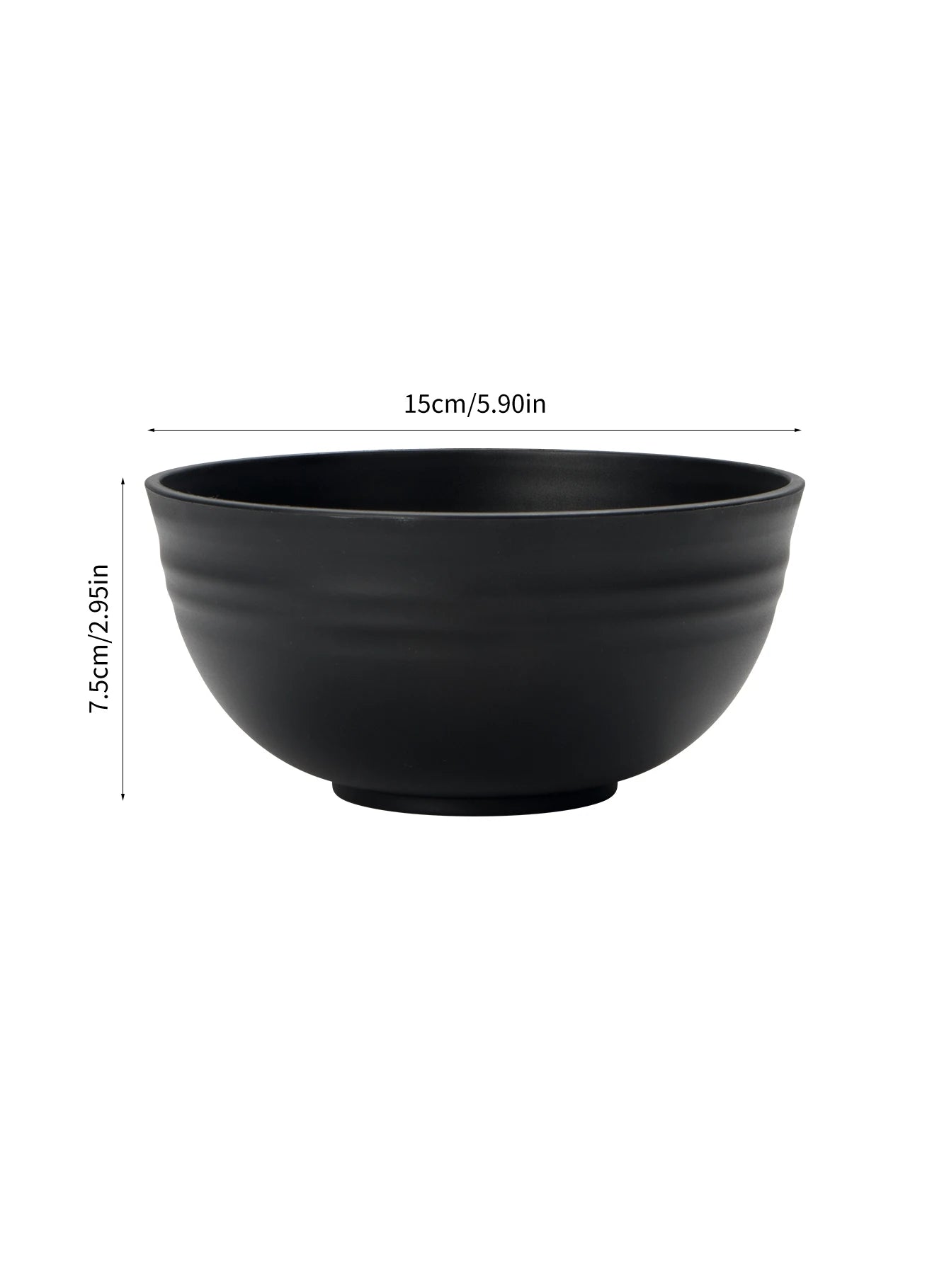 4/6/8pcs  Black grain bowl,  Reusable household plastic dinner bowl. Can hold food,  dessert,  grain,  great outdoor bowl