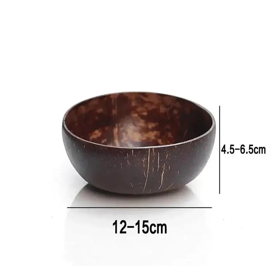 Natural Coconut Bowl Spoon Set. Creative Coconut Shell for  Fruit Salad,  Noodles,  Rice, snacks