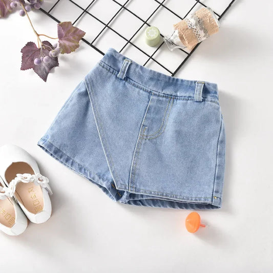Shorts for Girls.  Blue, All-matching ,  Children Denim Skirt,  Pants, Fashion Jeans, Summer Casual Teen Short Pants (10 /12 /14 Years)