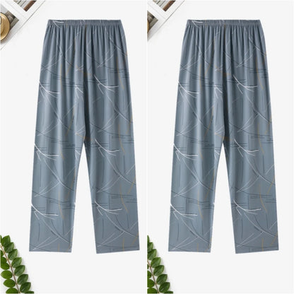 Men's Pajama Pants, Summer Trousers, Home Trousers, Thin Spring and Autumn,  Loose Plus Sizes.   Can Be Worn Outside.