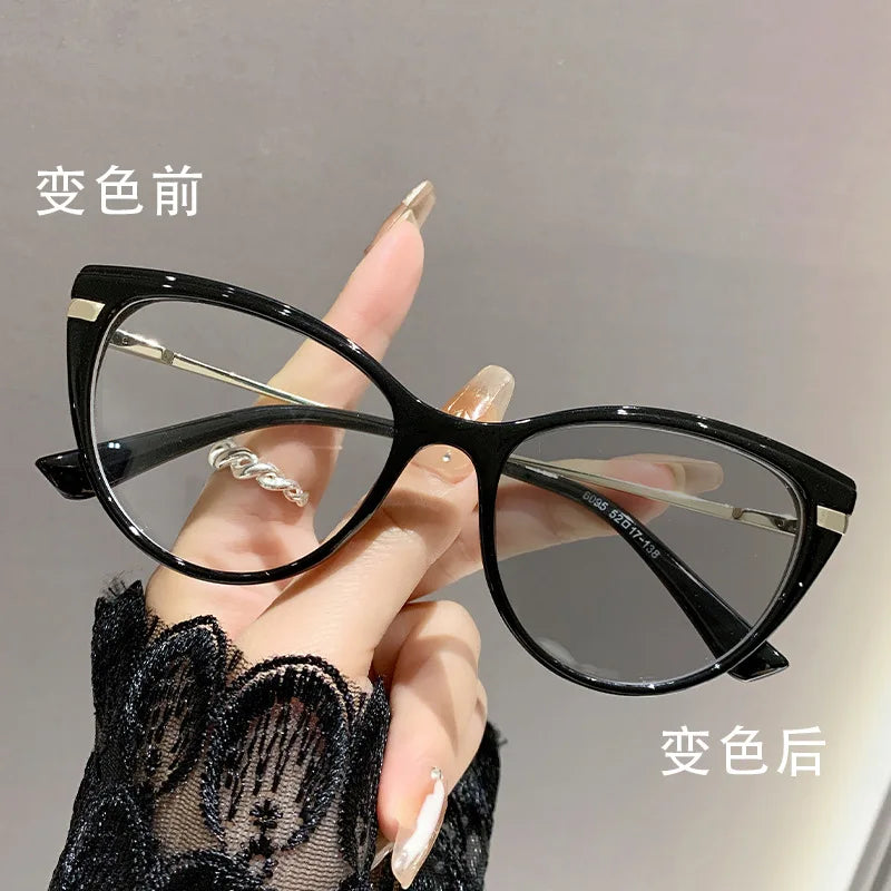 .  -0 -0.5 -0.75 Photosensitive Myopia Glasses Cat Eye Anti Blue Light/myopia Glasses Flat Metal Eyeglass Frame for Myopia Glasses. If Color/RX choices are missing, maybe you can just find a different color than your FAV.  Th