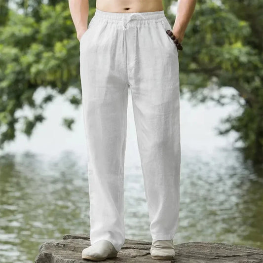 Men's Beach Pants,  Joggers, Cotton /Linen Sweatpants,  Casual Pants,  Vacation, Loose Spring/Summer,  sizes  Long,  M-4XL