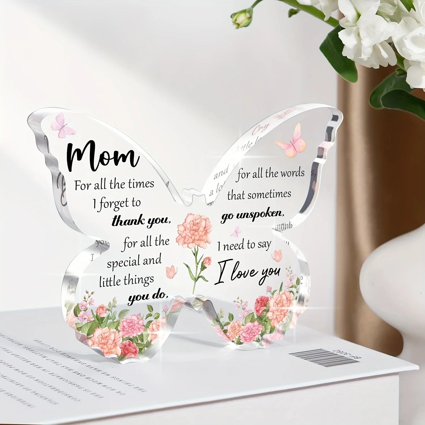 Gifts for Mom, Delicate Mom Birthday Gifts from Daughter,  Son,  Moms Birthday  Mother Day Gifts - Butterfly Acrylic Decorations