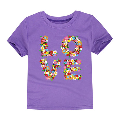 T-shirts with Flower Print for Teenage Girls.