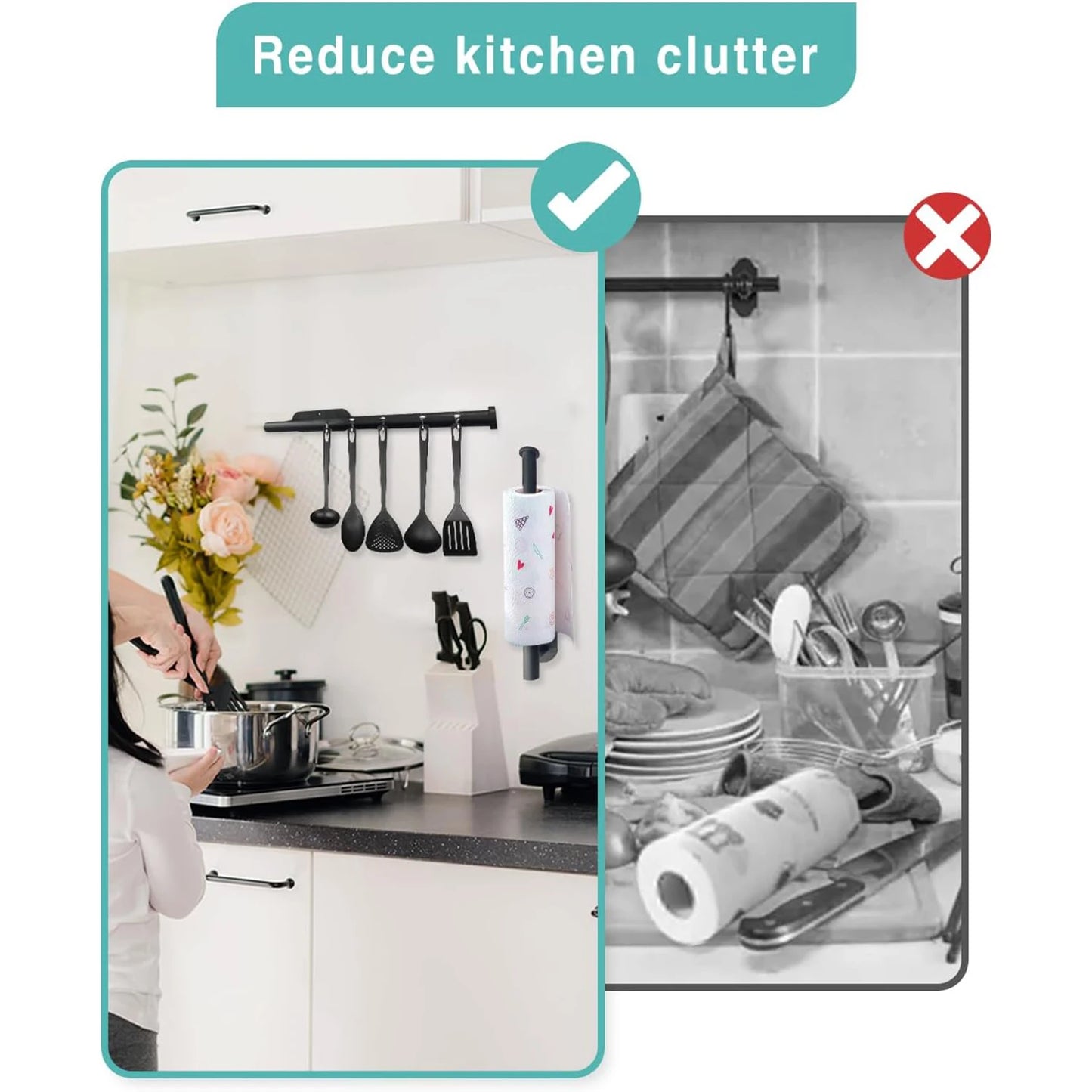 Kitchen Paper Towel Holder,  Adhesive Tissue Hanger,  Toilet Roll Paper Dispenser,  Cabinet Storage Napkin Rack, Bathroom Accessories