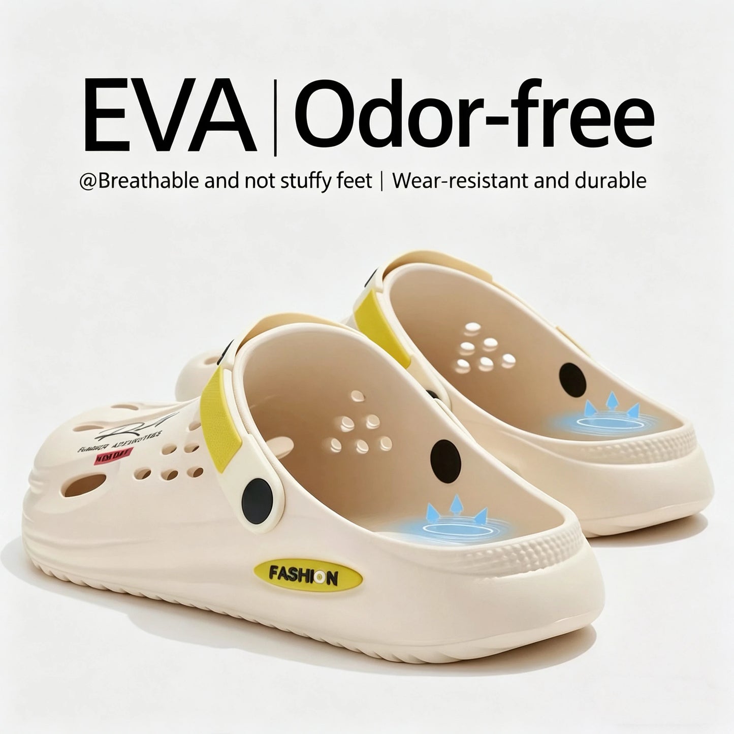 Men's Slippers,  EVA Hole Mens Mules, Non-Slip Slippers, thick Soft Platform Slide,  Comfortable Men's Sandals,  Summer Shoes