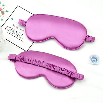 Soft Silk Sleep Mask Eye Mask Covers for Sleep.   100% Blackout with  Zero Eye Pressure .  Blindfold with Adjustable Strap.  Mask Eye Patch. BLACK IS ONLY COLOR Available