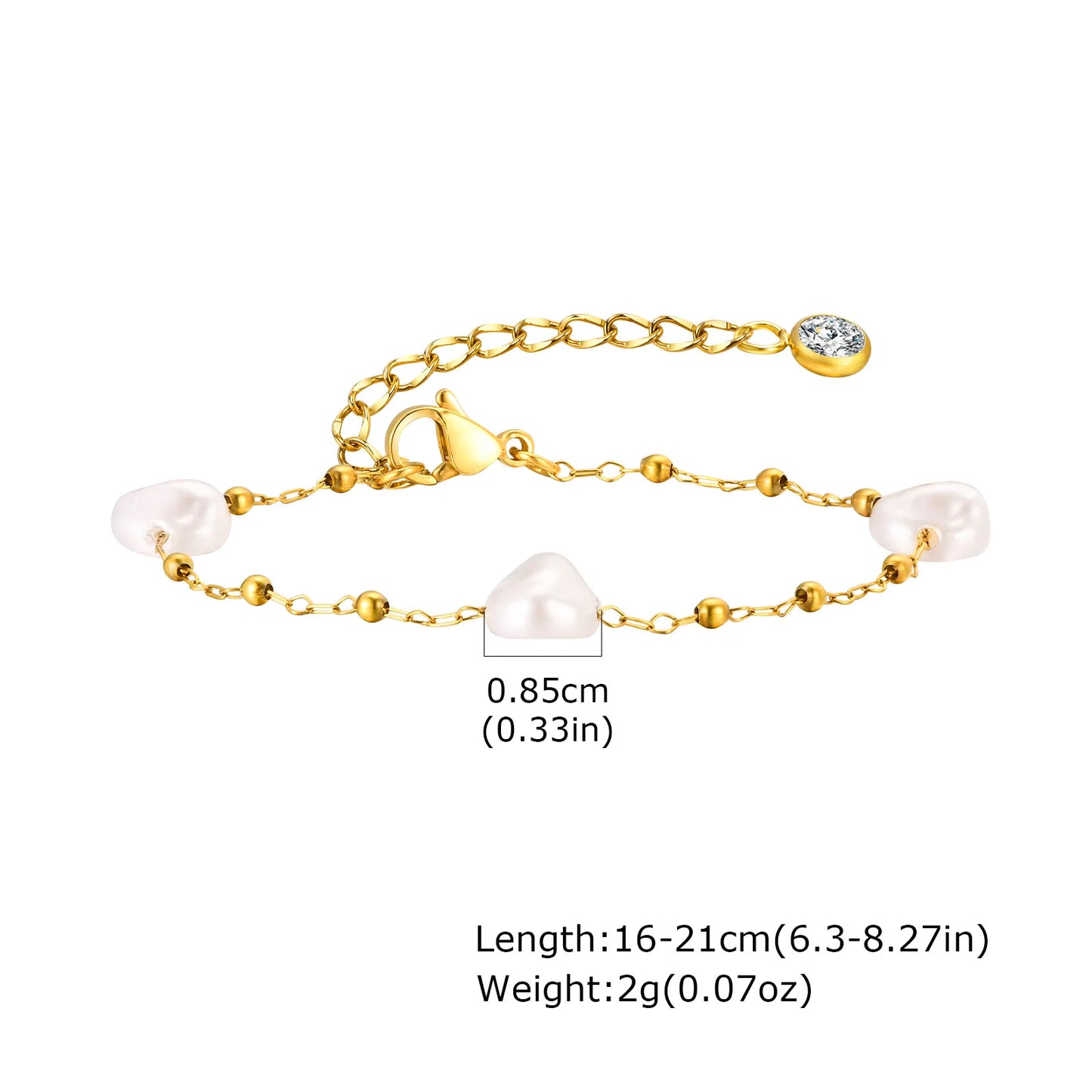 Waterproof Stainless Steel Chain Bracelets For Women.  Gold Plated Fashion and   Stackable Link Bracelet Gifts.  Great Gift for MOTHERS DAY
