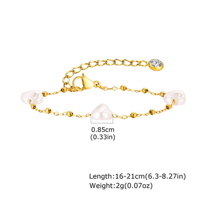 Waterproof Stainless Steel Chain Bracelets For Women.  Gold Plated Fashion and   Stackable Link Bracelet Gifts.  Great Gift for MOTHERS DAY
