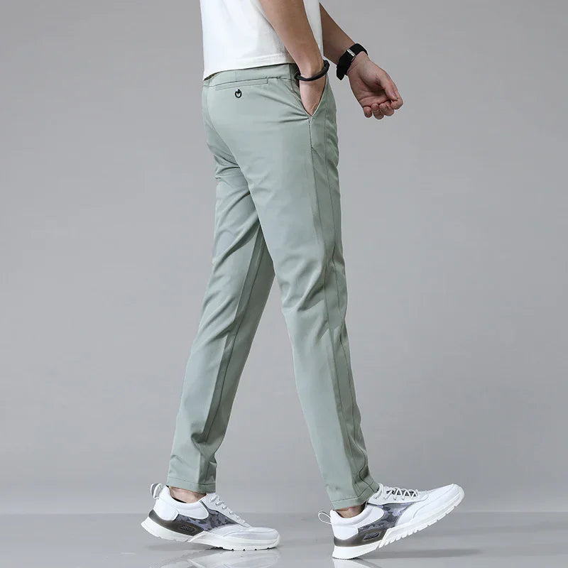 Spring /Summer Ultra-thin Men's Stretch,  Slim,  Straight,  Casual Pants.   High Quality Fashion and  Breathable Golf, Sport, Trousers