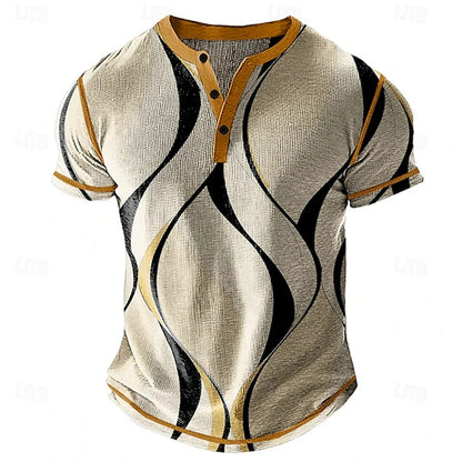 Summer Men's Breathable Polo Shirt Casual Relaxed-Fit,  Short-Sleeve Henley neck T-Shirt.  Classic Athletic-Style Men's Short-Sleeve. This is ASIAN SIZING so that means order 1-2 sizes larger if you normally wear US or EURO s