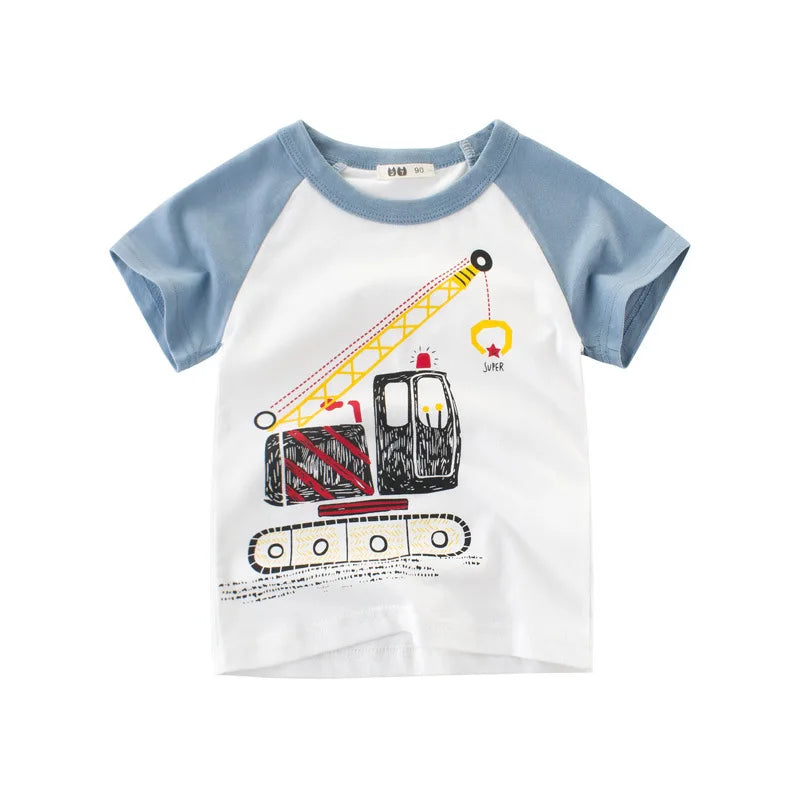 Children Short Sleeve T-shirts Version,  Kids Clothing,  Boy Baby Cotton Tees, 2-9 Years, Summer  Tops