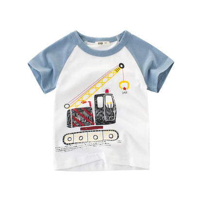 Children Short Sleeve T-shirts Version,  Kids Clothing,  Boy Baby Cotton Tees, 2-9 Years, Summer  Tops