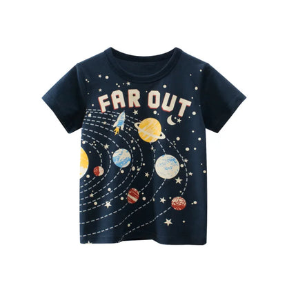 Children Short Sleeve T-shirts Version,  Kids Clothing,  Boy Baby Cotton Tees, 2-9 Years, Summer  Tops