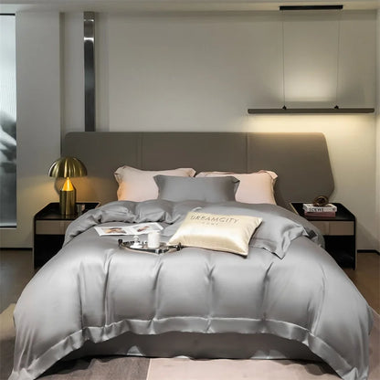 Dreamreal Pure Bamboo Bedding Set for Hotel Home Luxury Organic Bamboo Duvet Cover Fitted Bed Sheet Sets Pillowcase Cooling Soft