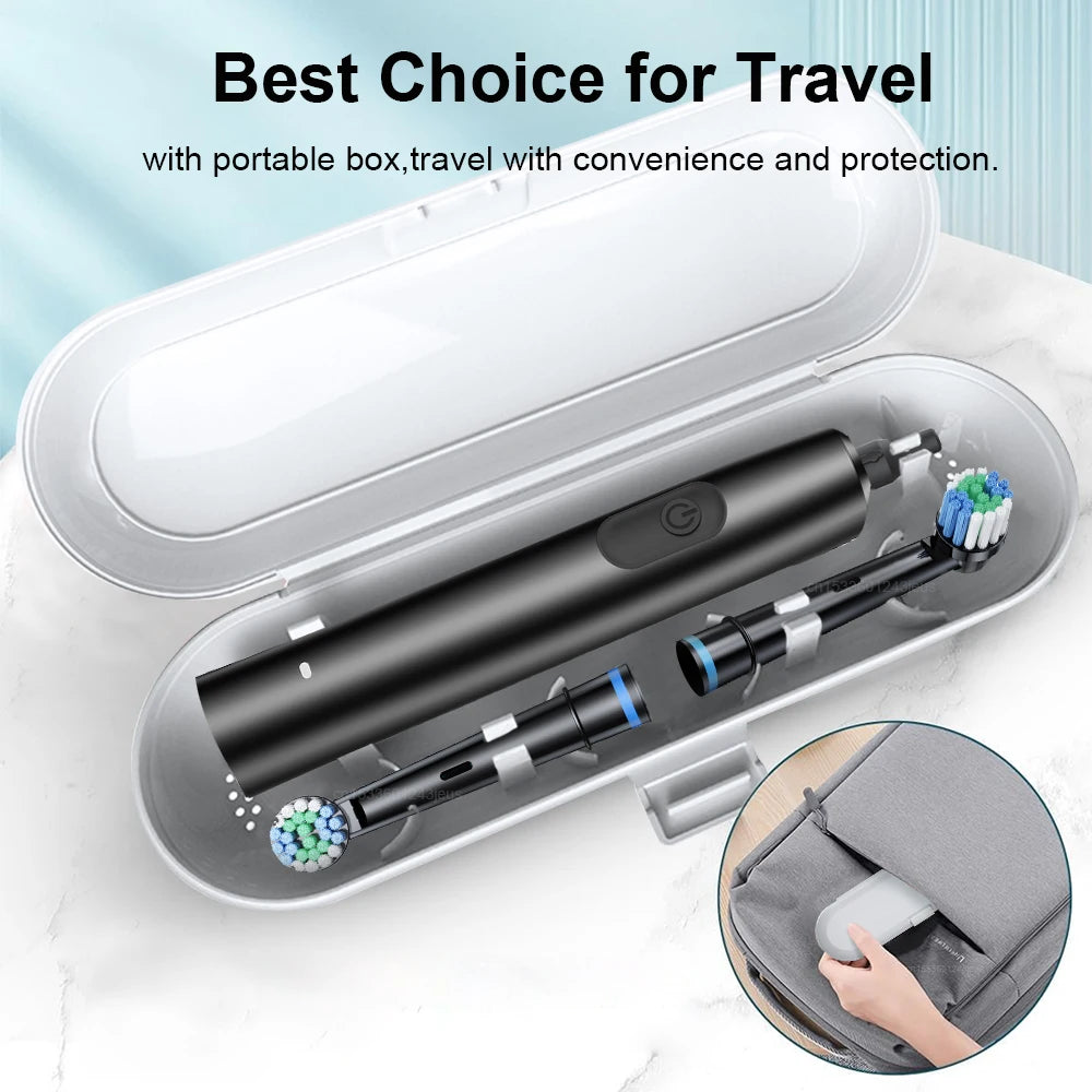 Electric Toothbrush with Rotar Motion, Rechargeable Electric Toothbrush for Adults,  Rotating Electric Toothbrushes with 8 Soft Brush Heads