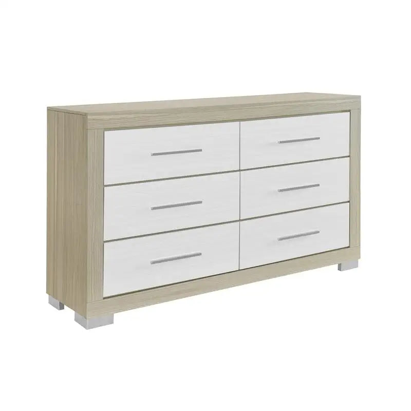 5-Piece Natural White King Bedroom Set