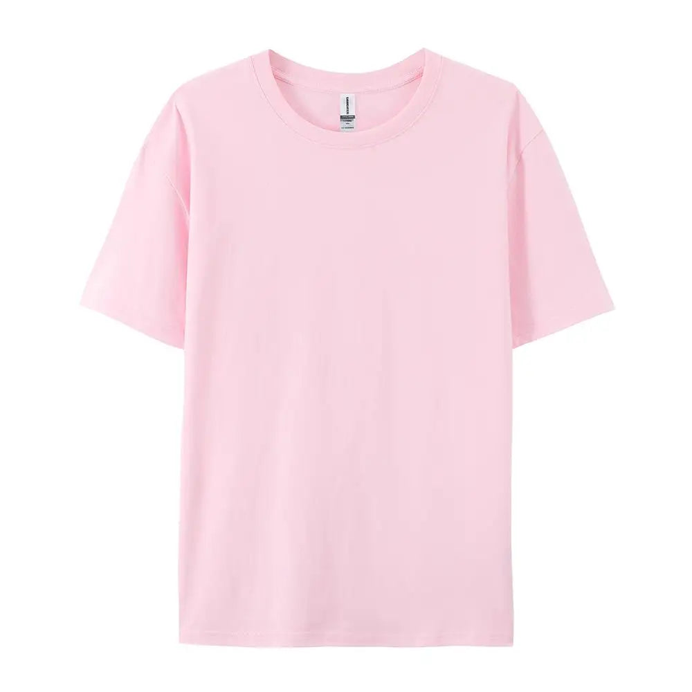 100% Cotton Solid T-shirts for Men / Woman, older Teens, Short Sleeve Fashion Brand Trend,  Casual Soft Clothing Tees,  Customized Products,  Summer Tops, ,