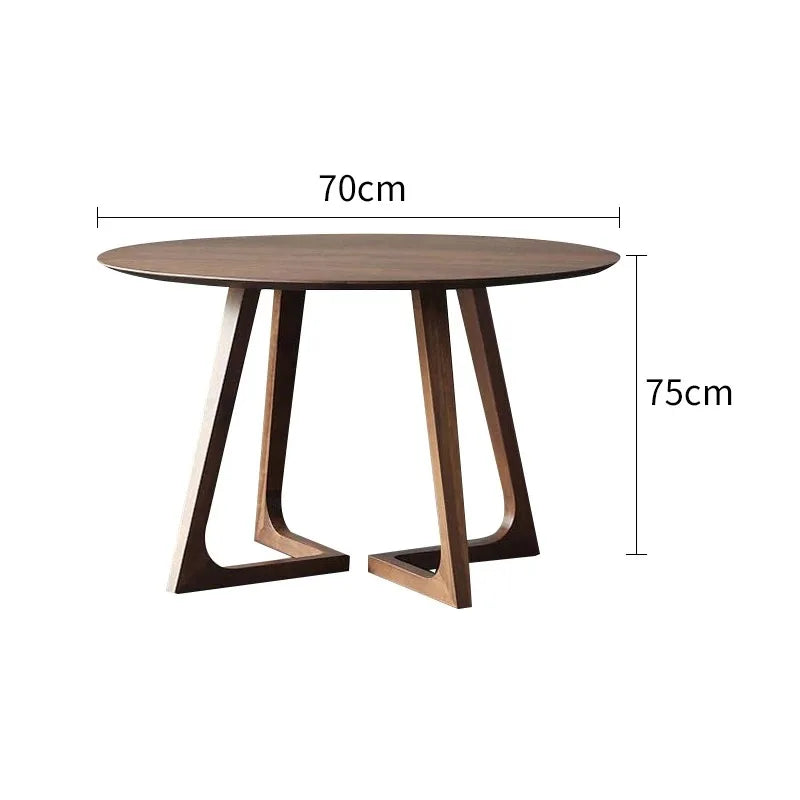 High-End Minimalist Solid Wood round Dining Table.  Compact Home Use Ideal for Apartments Home Furniture