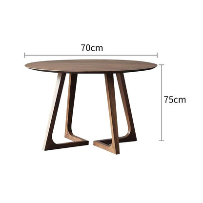 High-End Minimalist Solid Wood round Dining Table.  Compact Home Use Ideal for Apartments Home Furniture