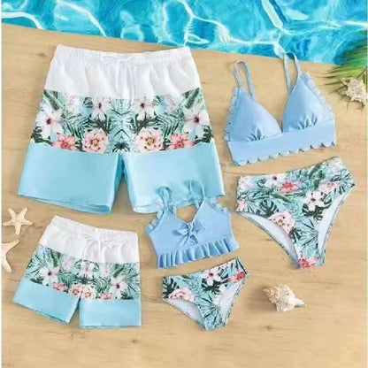 Family Matching Swimwear Sets, Mother/ Daughter, Father/ Son Swimwear Trunks, Family Clothes