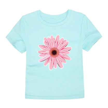 T-shirts with Flower Print for Teenage Girls.