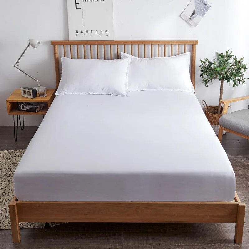 3pcs Cotton Fitted Bed Sheet Set (1 Fitted Sheet + 2 Pillowcases) Breathable.  Soft,   Mattress Cover with Pillow Covers