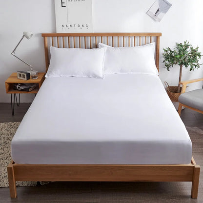 3pcs Cotton Fitted Bed Sheet Set (1 Fitted Sheet + 2 Pillowcases) Breathable.  Soft,   Mattress Cover with Pillow Covers