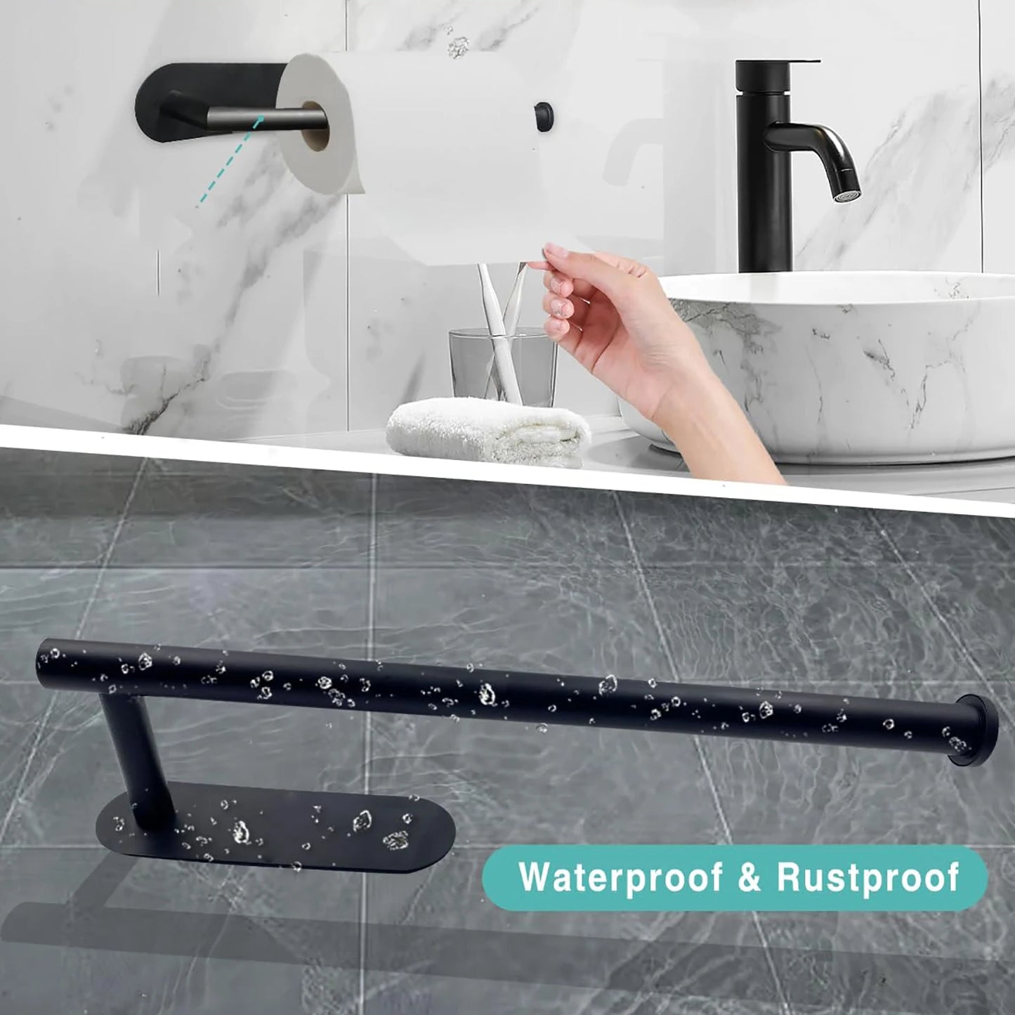 Kitchen Paper Towel Holder,  Adhesive Tissue Hanger,  Toilet Roll Paper Dispenser,  Cabinet Storage Napkin Rack, Bathroom Accessories