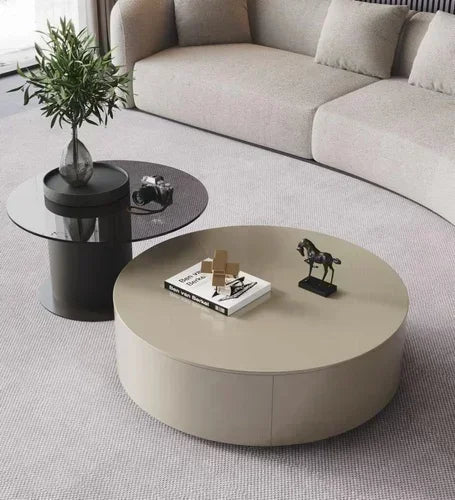 Coffee Table for Living Room Table, Nesting Neatly Round Coffee Tables,  Center Tables Living Room,  Balcony  Room Furniture