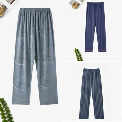 Men's Pajama Pants, Summer Trousers, Home Trousers, Thin Spring and Autumn,  Loose Plus Sizes.   Can Be Worn Outside.