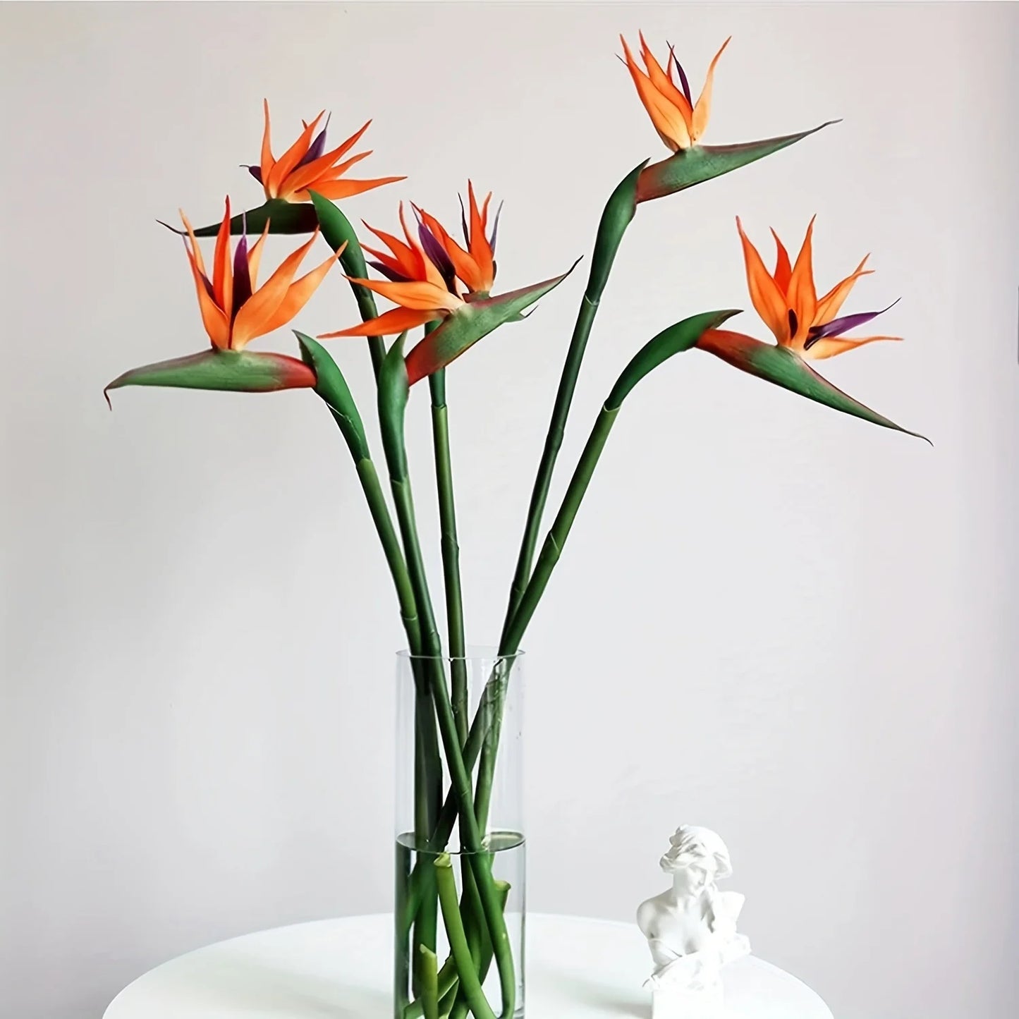3pcs Artificial Bird Of Paradise Flowers, Rubber Strelitzia 24.5'' Long Stem Flower Suitable For DIY Home Party Theme Decor