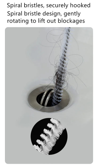 Pipe Dredging Brush  for any Drain in your home.  Bathroom, Kitchen, Basemen, anywhere you will ever need a flexible Drain Cleaner.